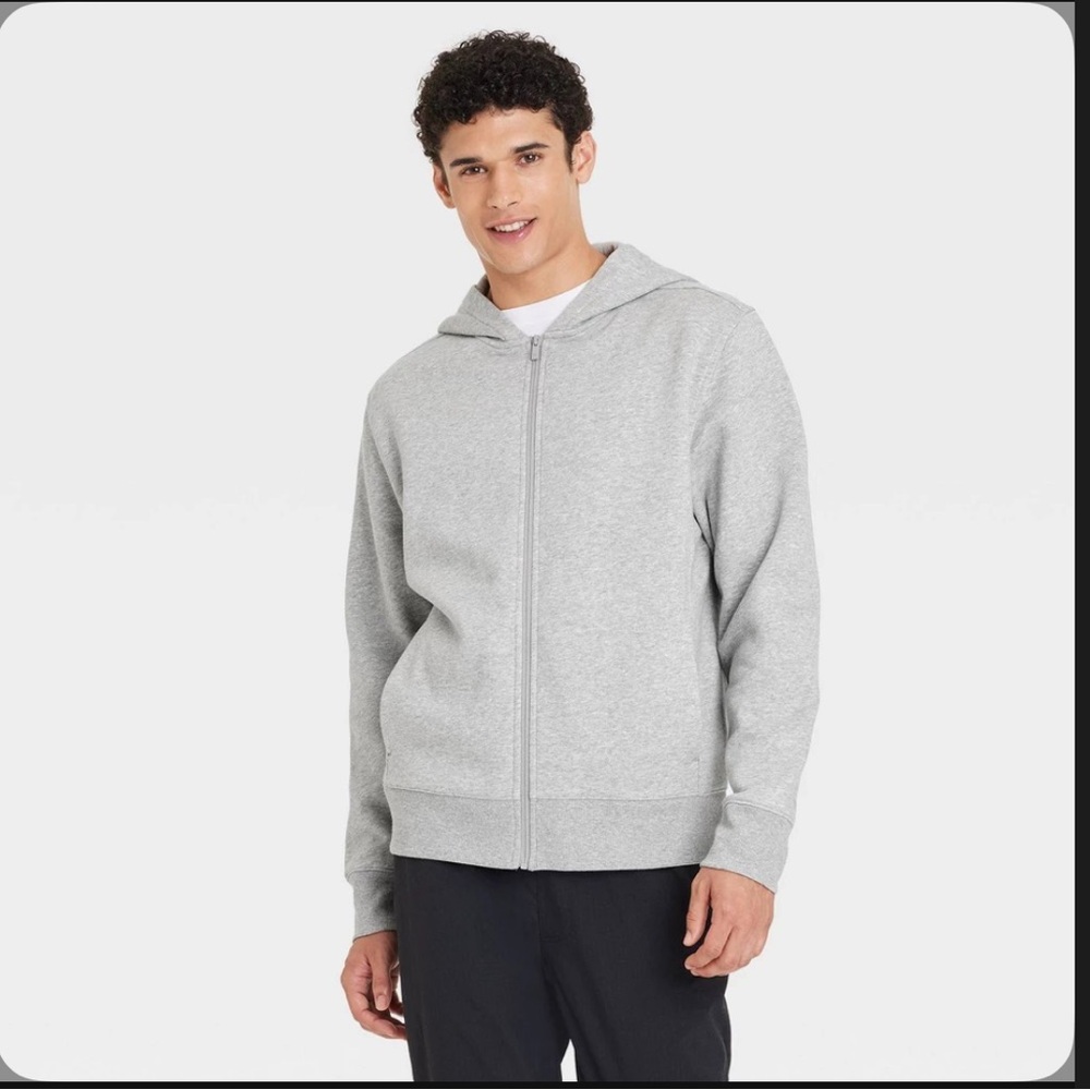 Men's Cotton Fleece Full Zip Hooded Sweatshirt - All in
Motion™  L